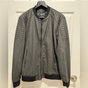 ONLY & SONS Gray Bomber Jacket with Quilted Detailing